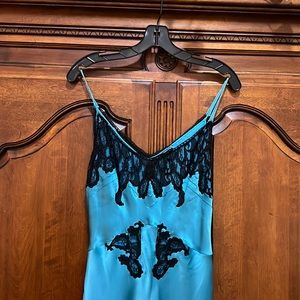 Betsey Johnson, silk turquoise dress